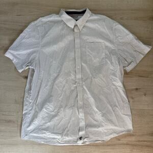 Cody James Men's White Tan Printed Short Sleeve Button Up Western Shirt Size XL